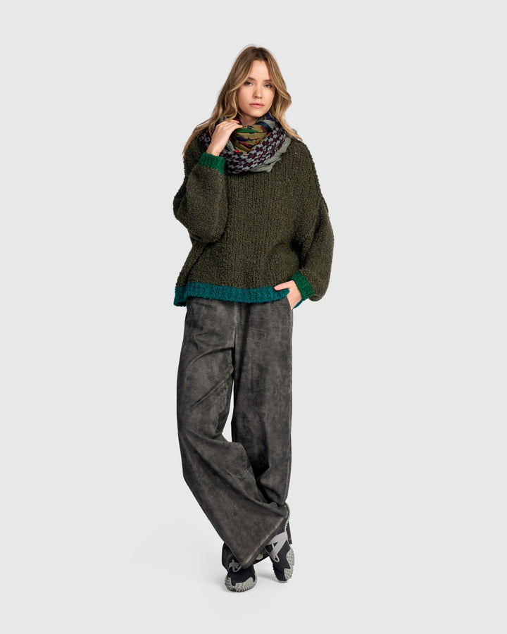 Riff Boucle Sweater, Pine
