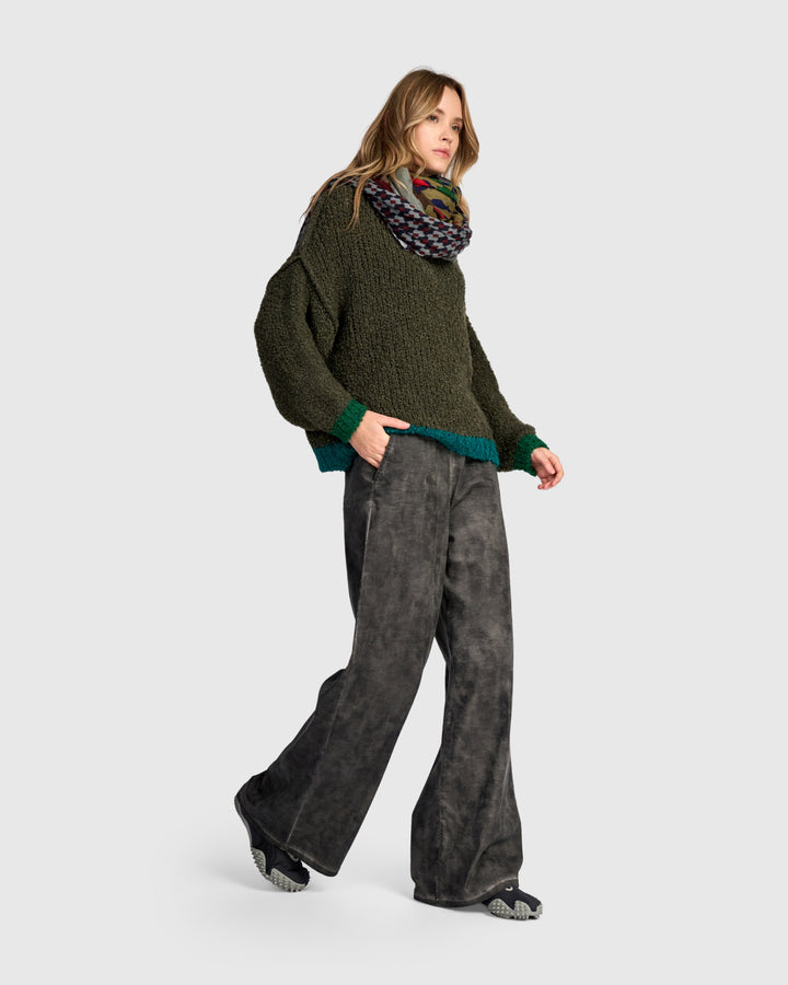 Riff Boucle Sweater, Pine