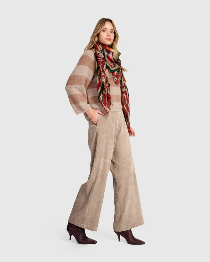 Sheaf Scarf, Maroon Ikat
