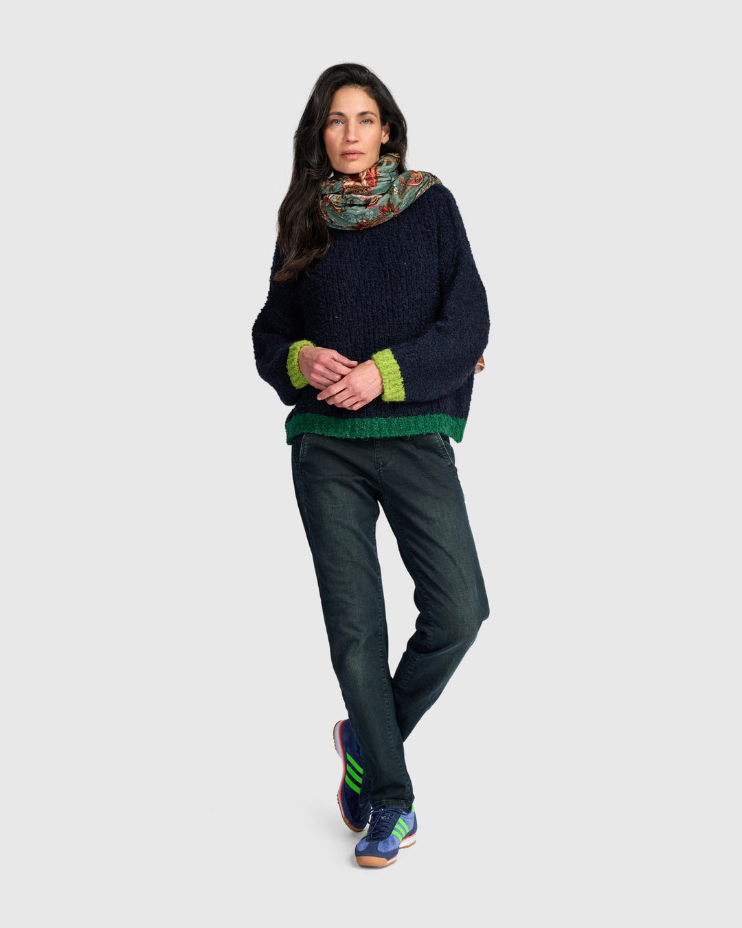 Riff Boucle Sweater, Midnight