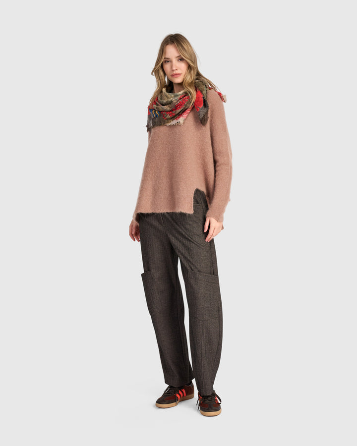 Sculpt Boxy Sweater, Almond