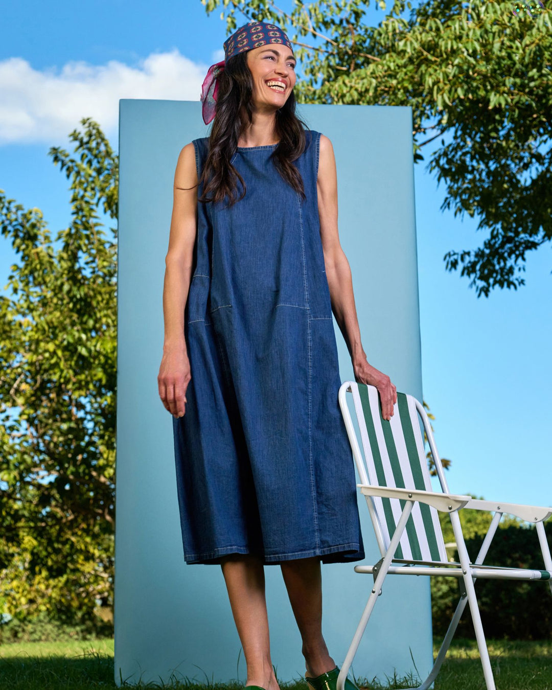 Ceci Swing Dress, Denim