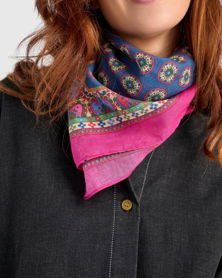 Annie Handkerchief, Pink/Navy Multi