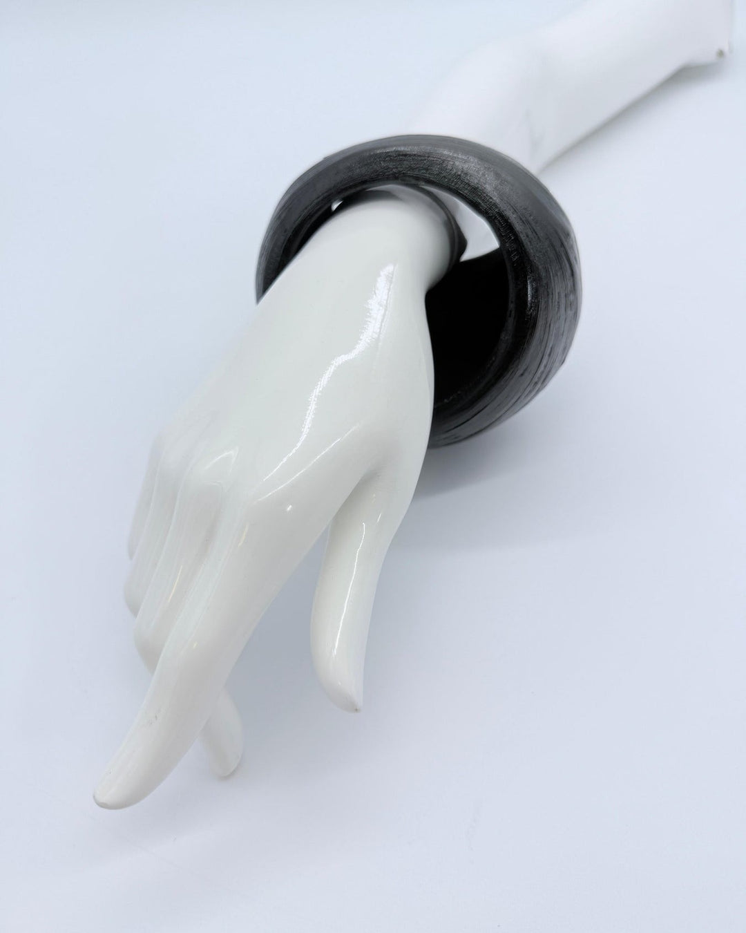 Lunar Curve Bamboo Bracelet, Black