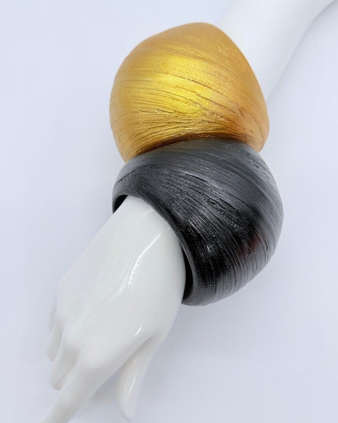 Lunar Curve Bamboo Bracelet, Black