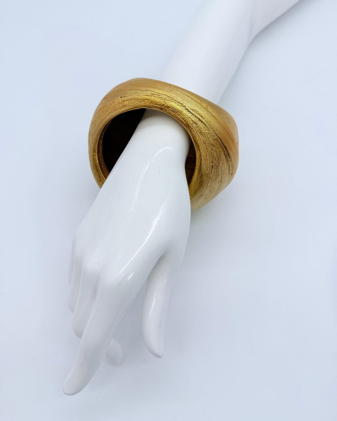 Lunar Curve Bamboo Bracelet, Gold