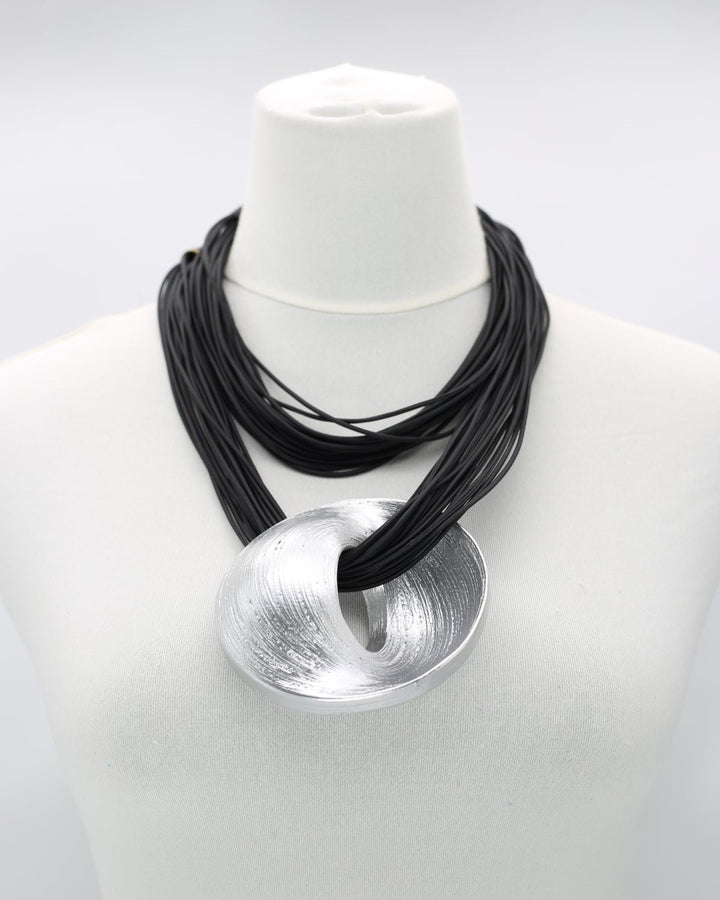 Orbit Pendant Necklace, Silver