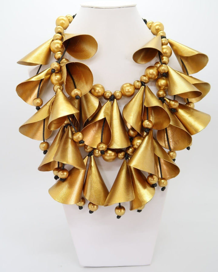 Layered Rose Necklace, Gold