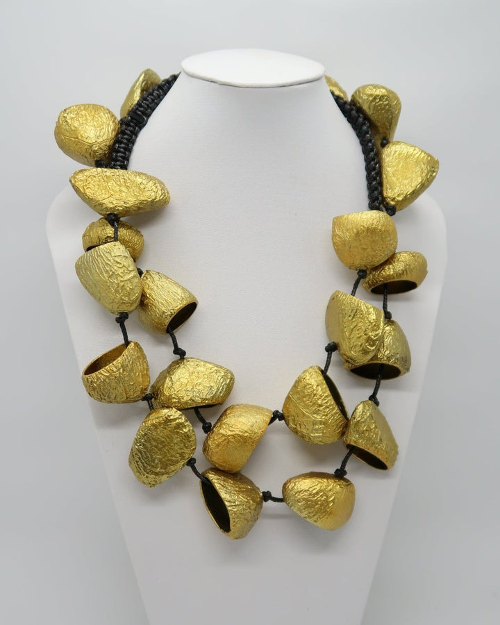 Pangium Seed Necklace, Gold