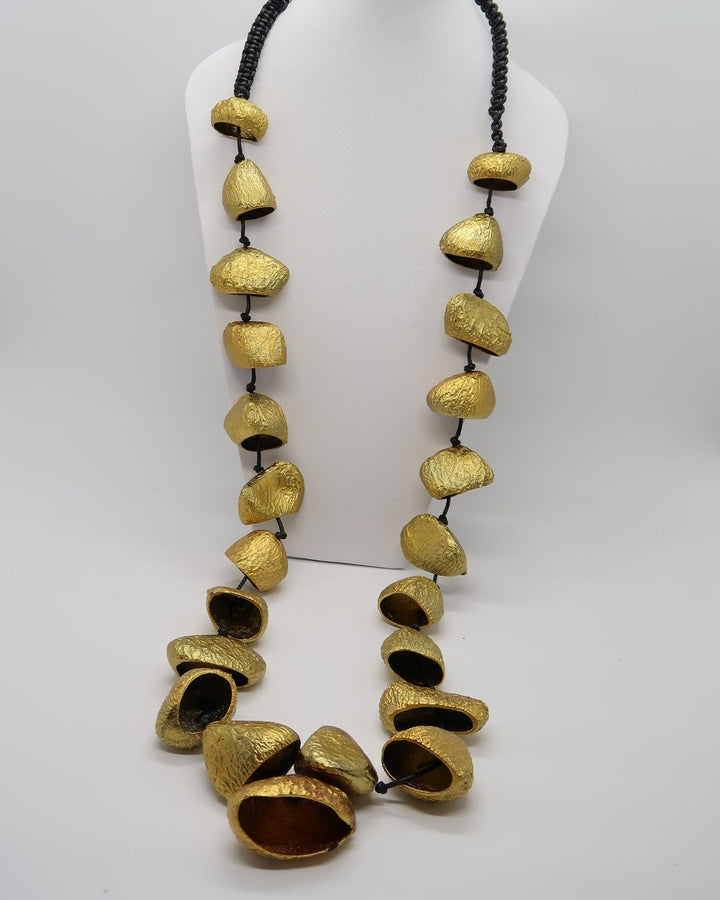 Pangium Seed Necklace, Gold