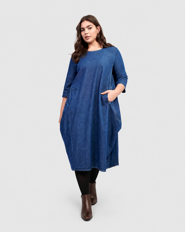 Liberty Oversized Shift Dress, Denim
