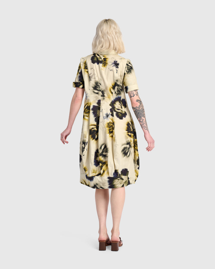 Barb Cotton Shirtdress, Pansy Floral