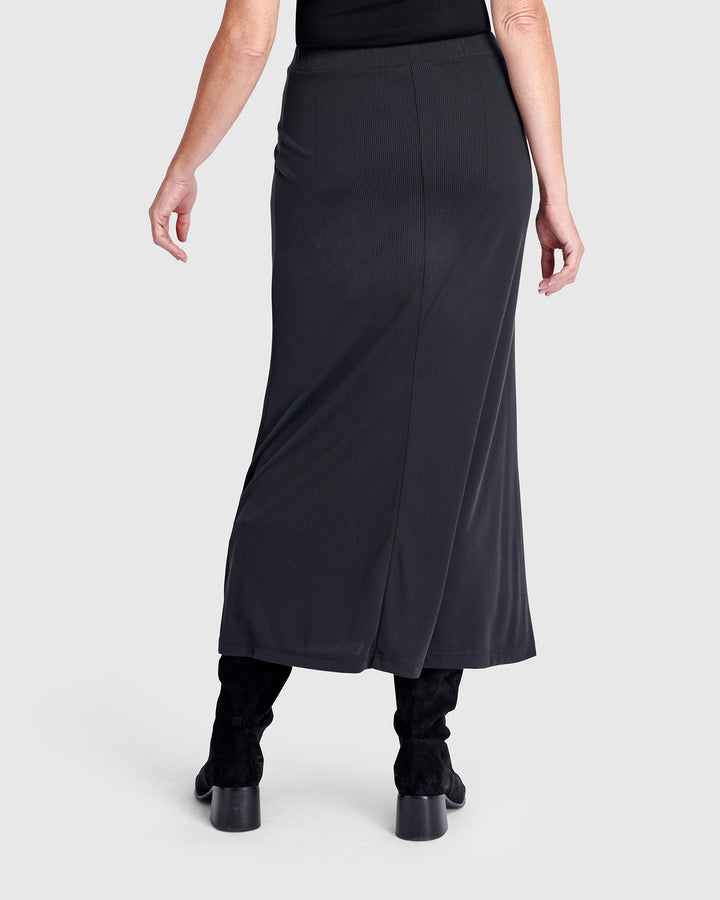 Essential Cupro Pencil Skirt, Black