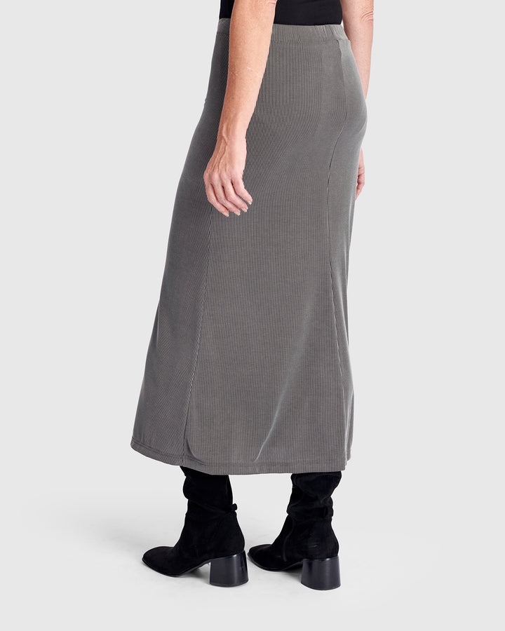Essential Cupro Pencil Skirt, Fog