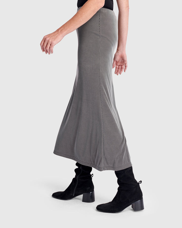 Essential Cupro Pencil Skirt, Fog