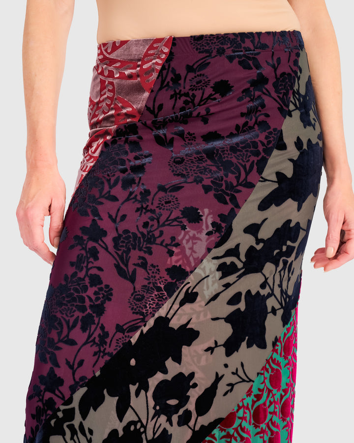 Reliquary Slim Skirt, Jewel Multi