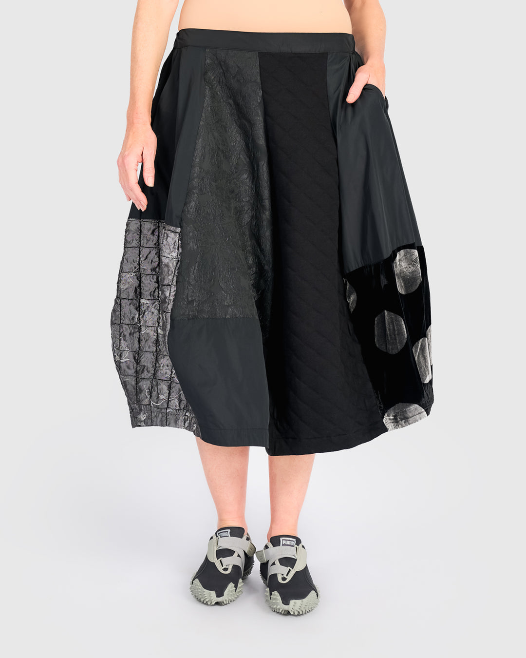 Spark Bubble Skirt, Silver Mix