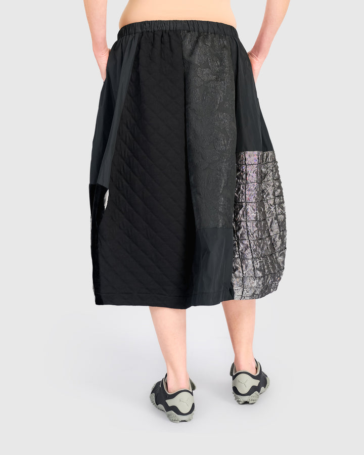 Spark Bubble Skirt, Silver Mix
