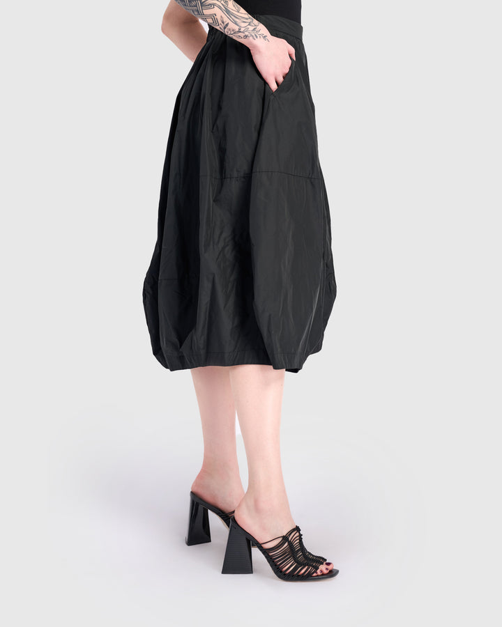 Kuro Balloon Skirt, Black