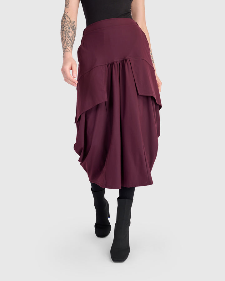 Essential Tekbika Gotta Have It Skirt, Wine