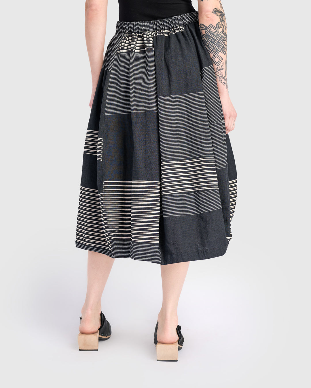 Urban Twilight Balloon Skirt, Slate Stripes