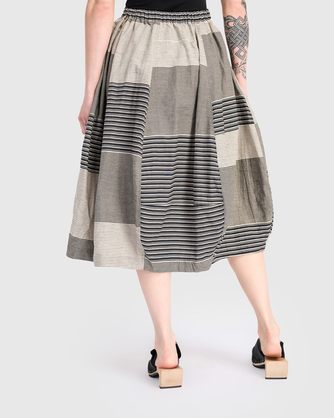 Urban Twilight Balloon Skirt, Sand Stripes