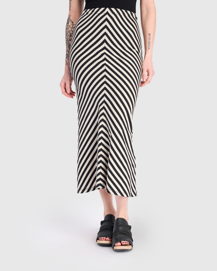 Urban Stretch Pencil Skirt, Stripes