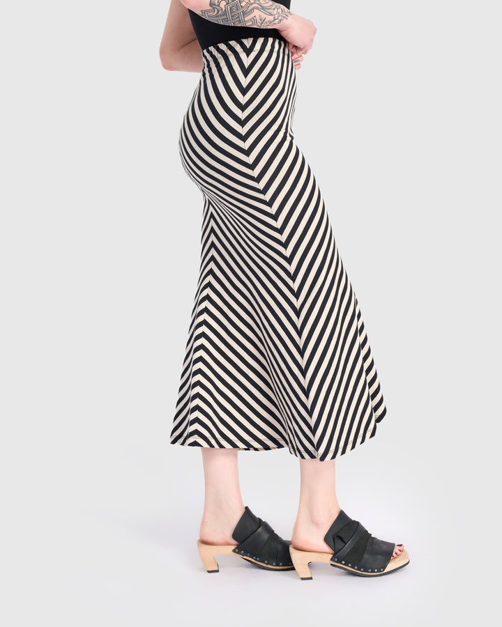 Urban Stretch Pencil Skirt, Stripes