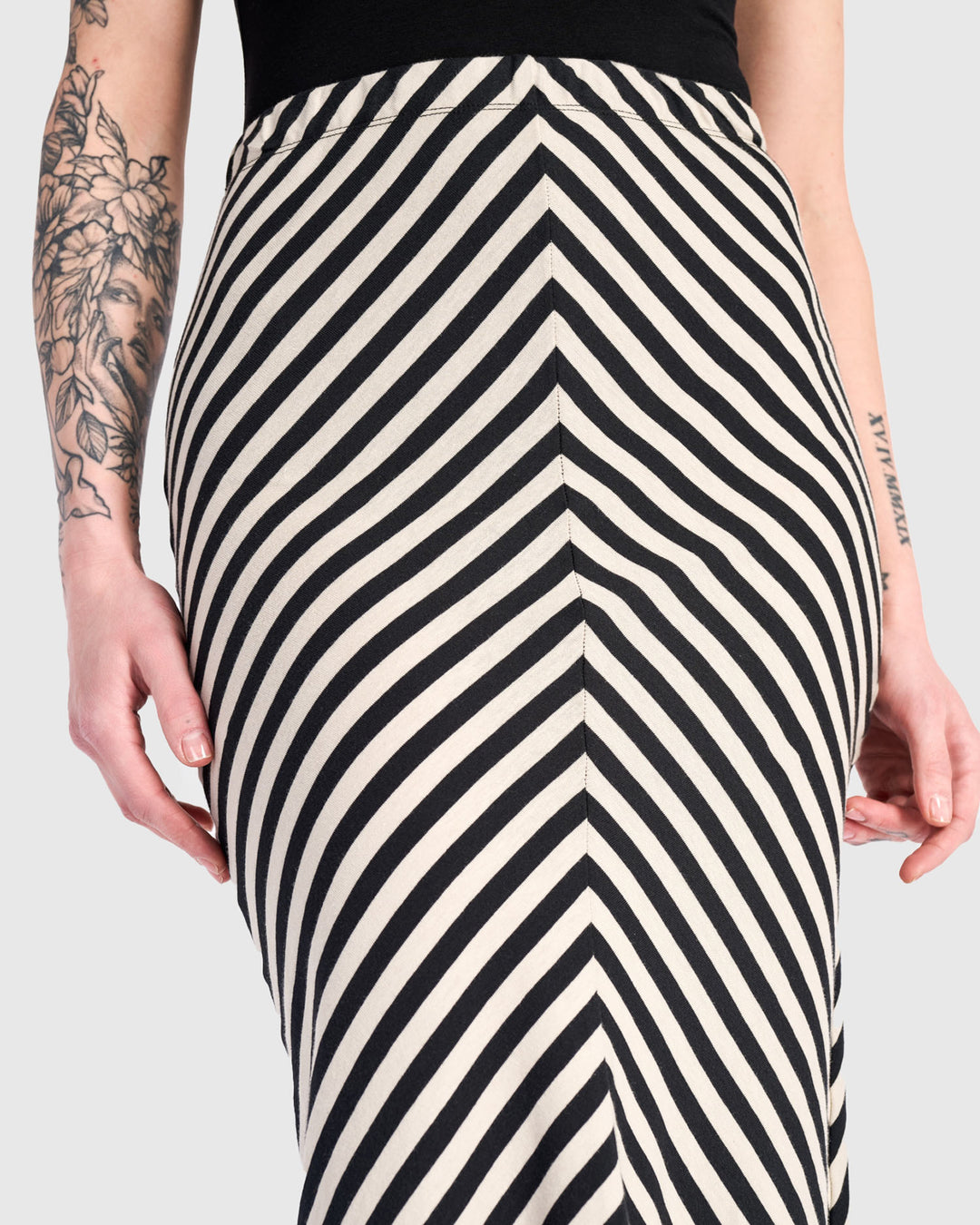 Urban Stretch Pencil Skirt, Stripes