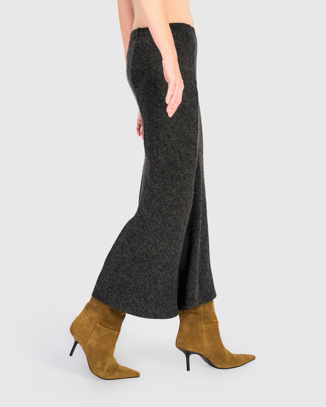 Urban Marl Knit Slim Skirt, Shadow