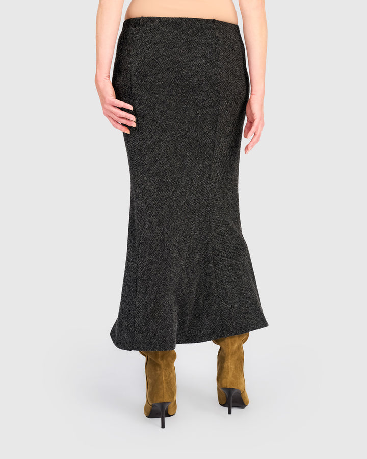 Urban Marl Knit Slim Skirt, Shadow