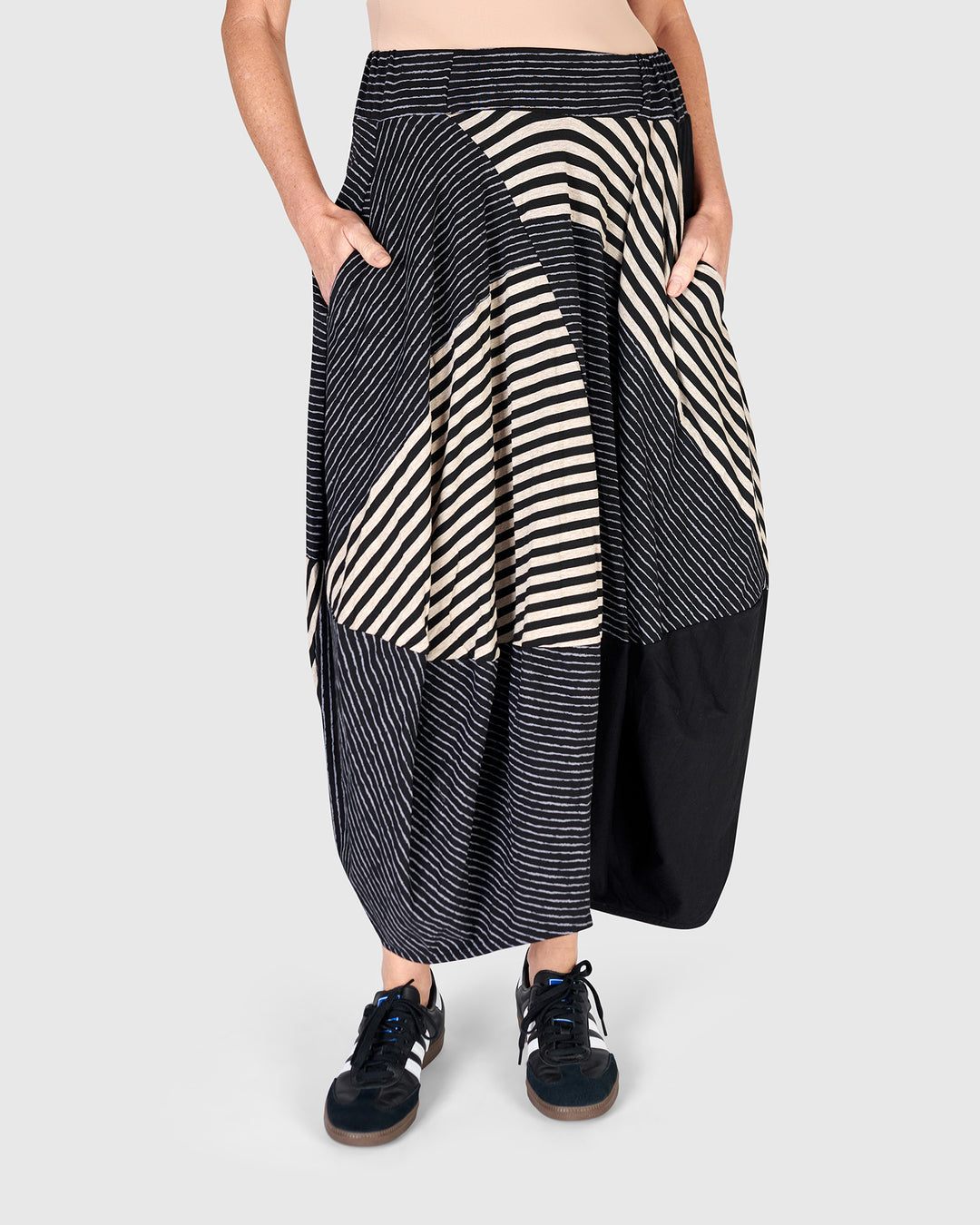 Urban Johannesburg Cocoon Skirt, Stripes