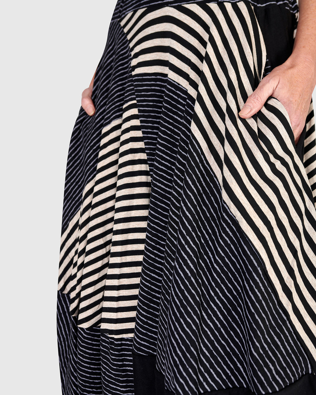 Urban Johannesburg Cocoon Skirt, Stripes