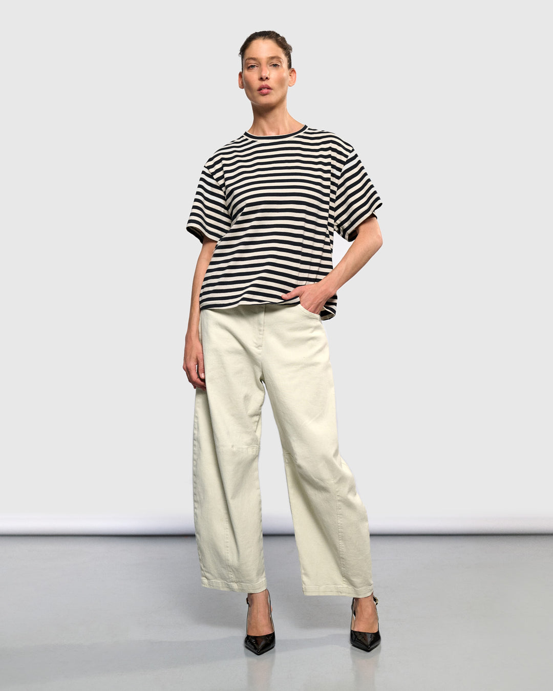 Go-To Barrel Pants, Ivory