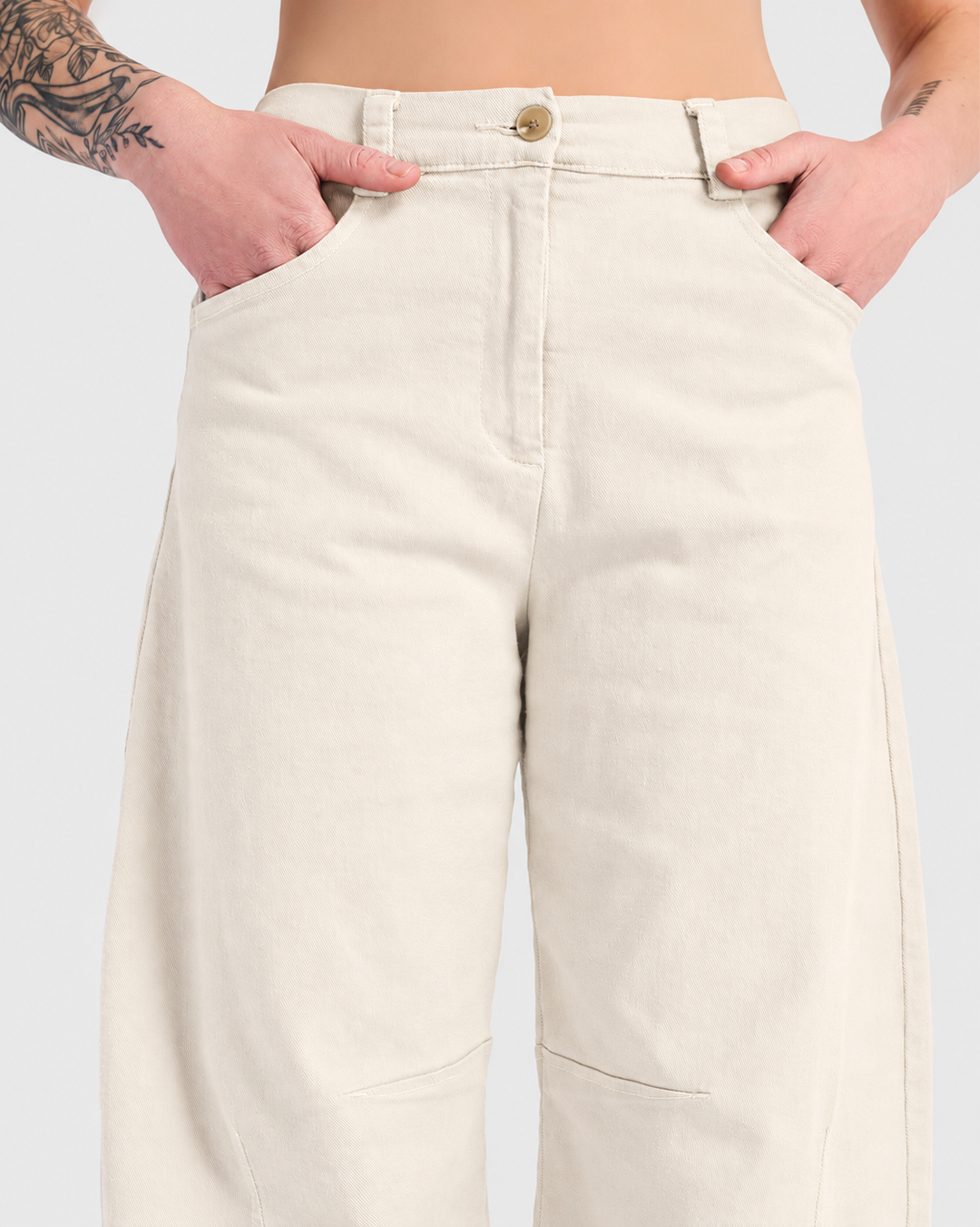 Go-To Barrel Pants, Ivory