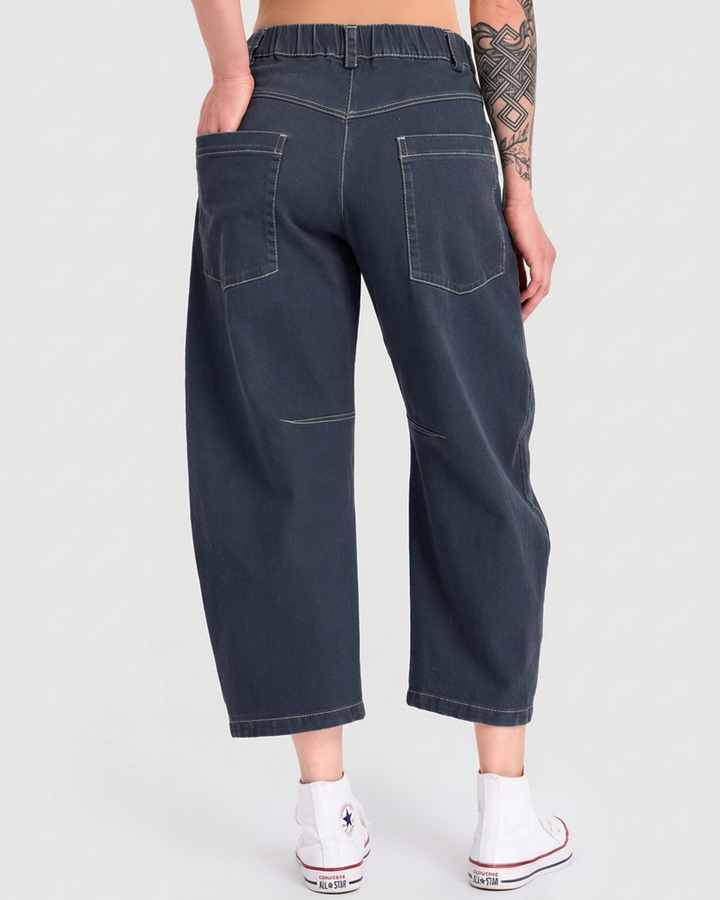 Go-To Barrel Pants, Navy