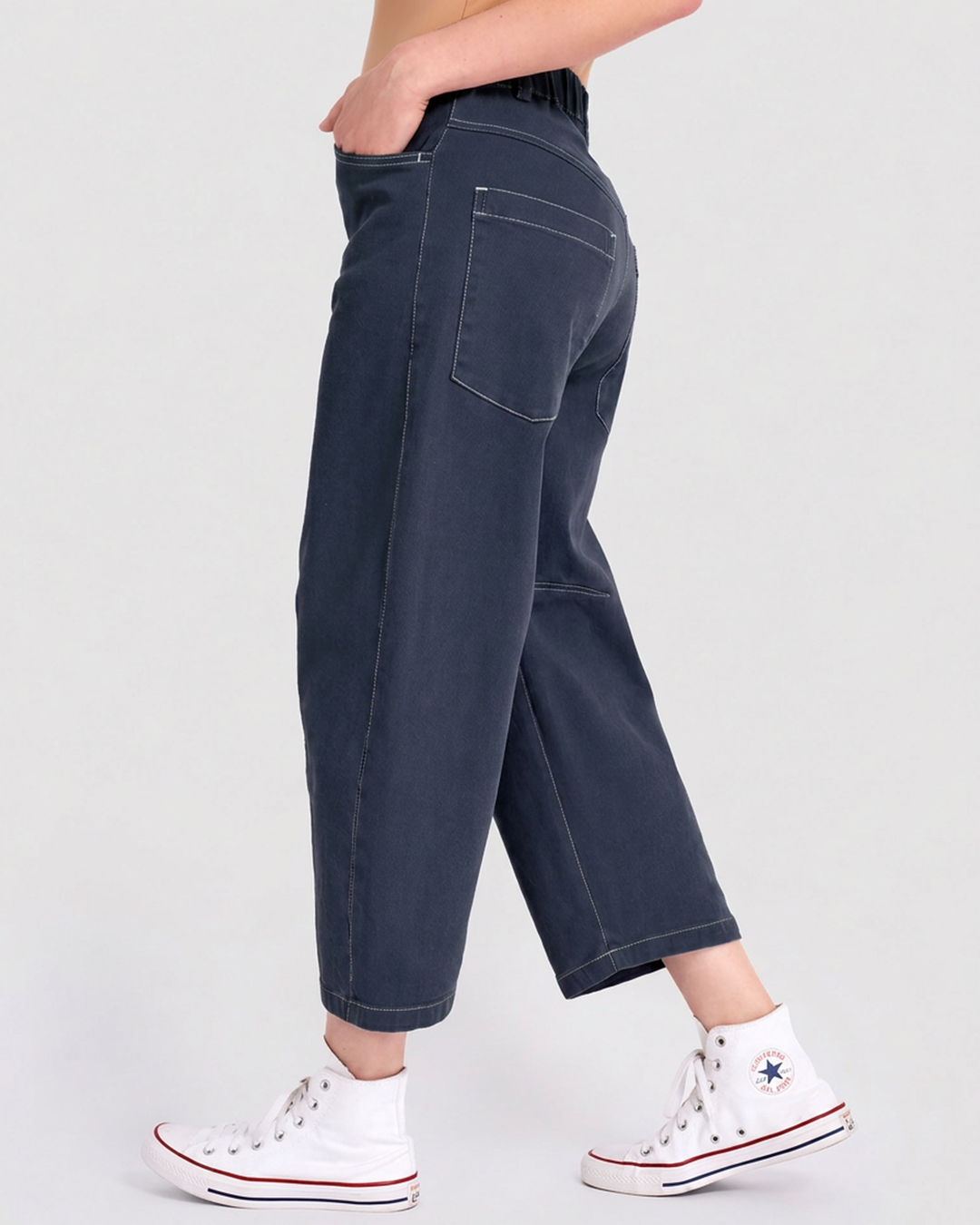 Go-To Barrel Pants, Navy