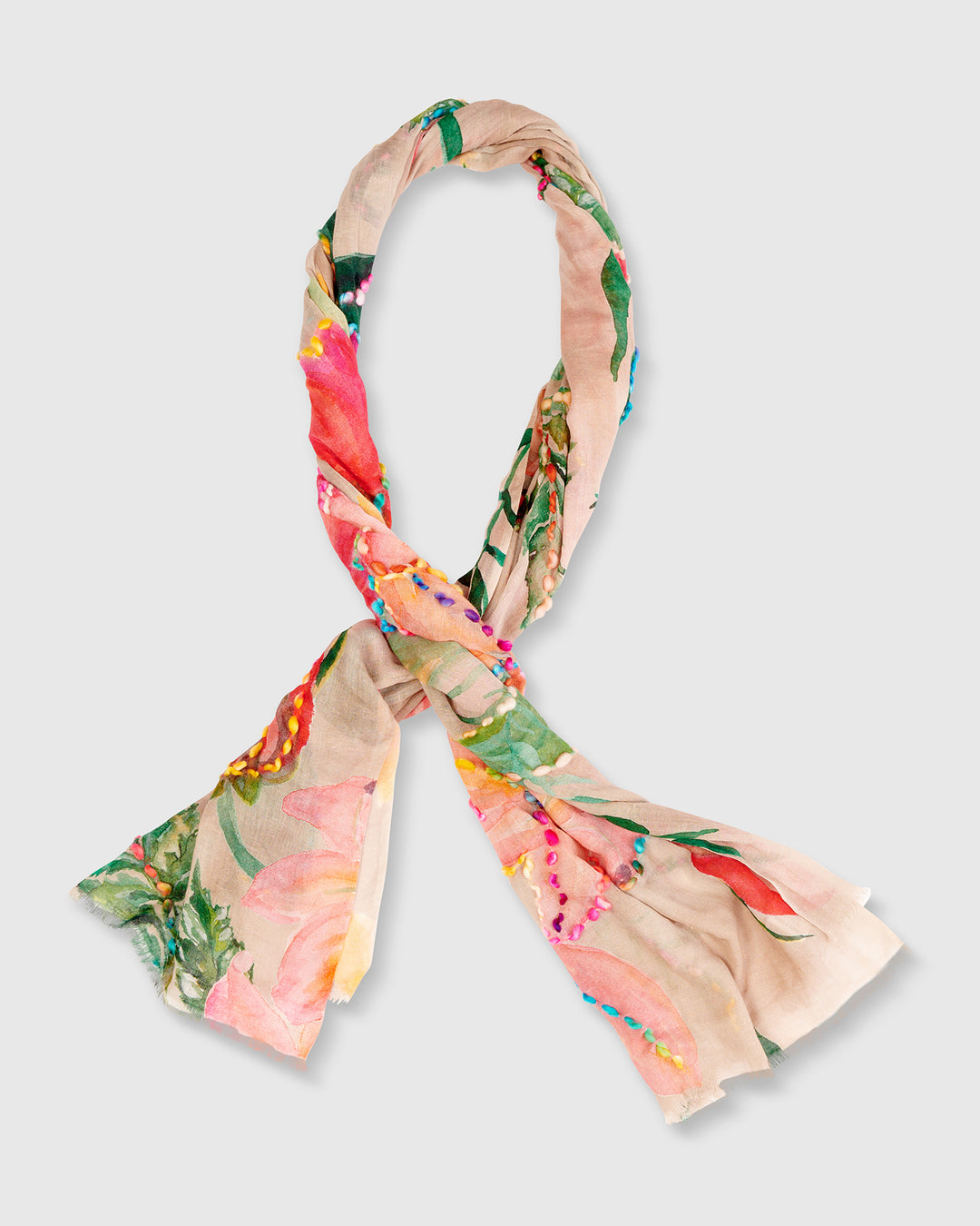 Hibis-Kissed Scarf, Floral