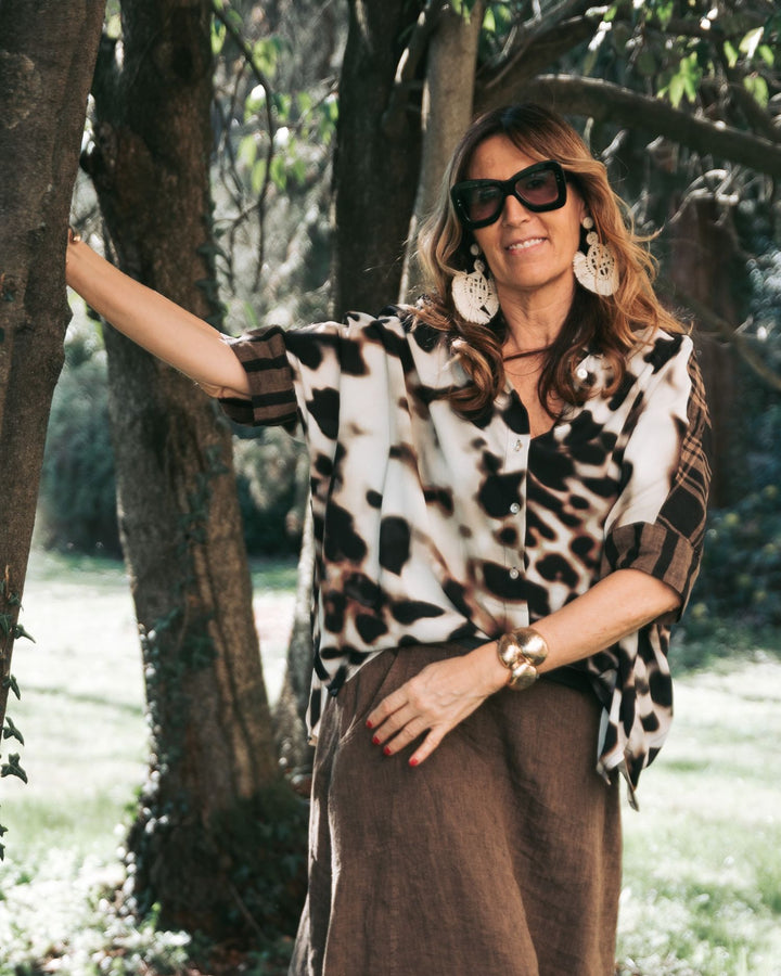 Fawn Camp Shirt, Leopard