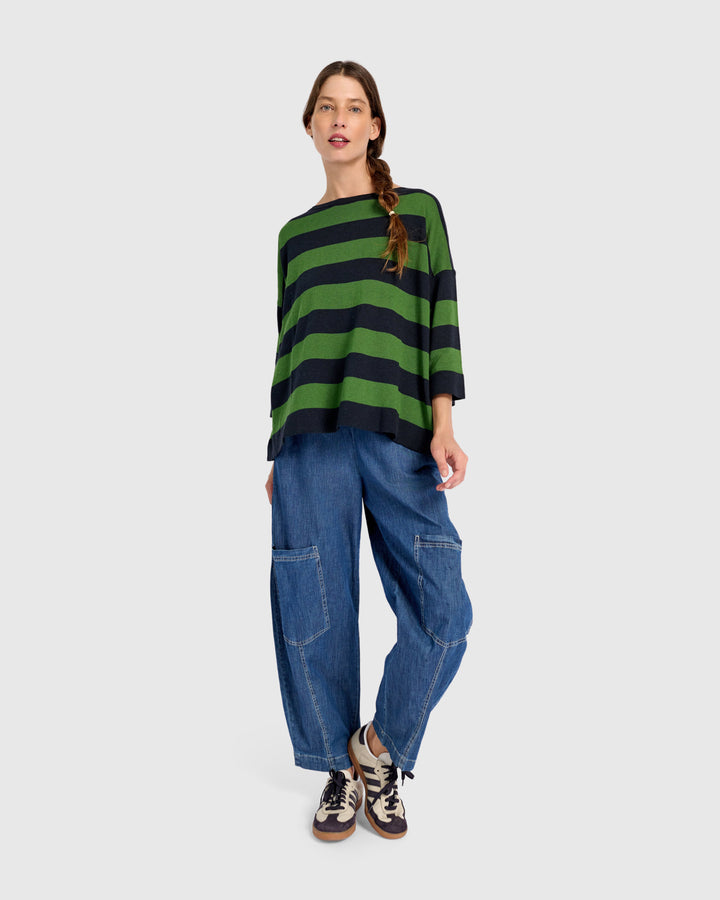 Twiggy Sweater, Clover/Navy