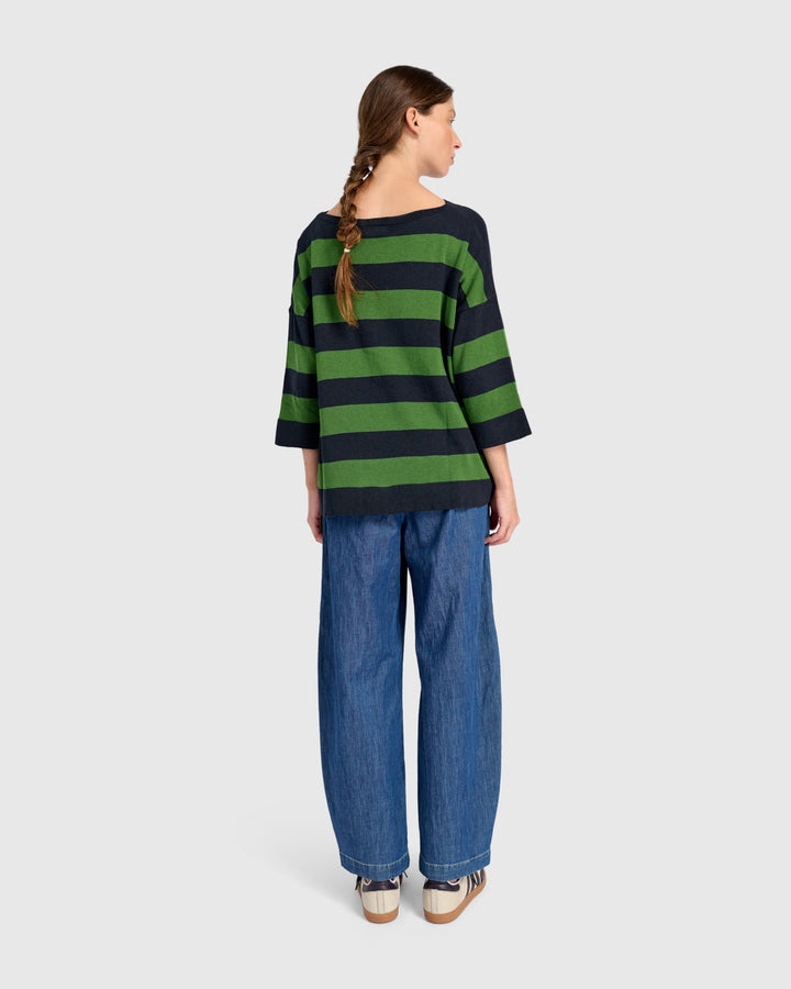 Twiggy Sweater, Clover/Navy
