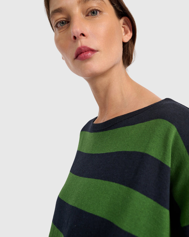 Twiggy Sweater, Clover/Navy