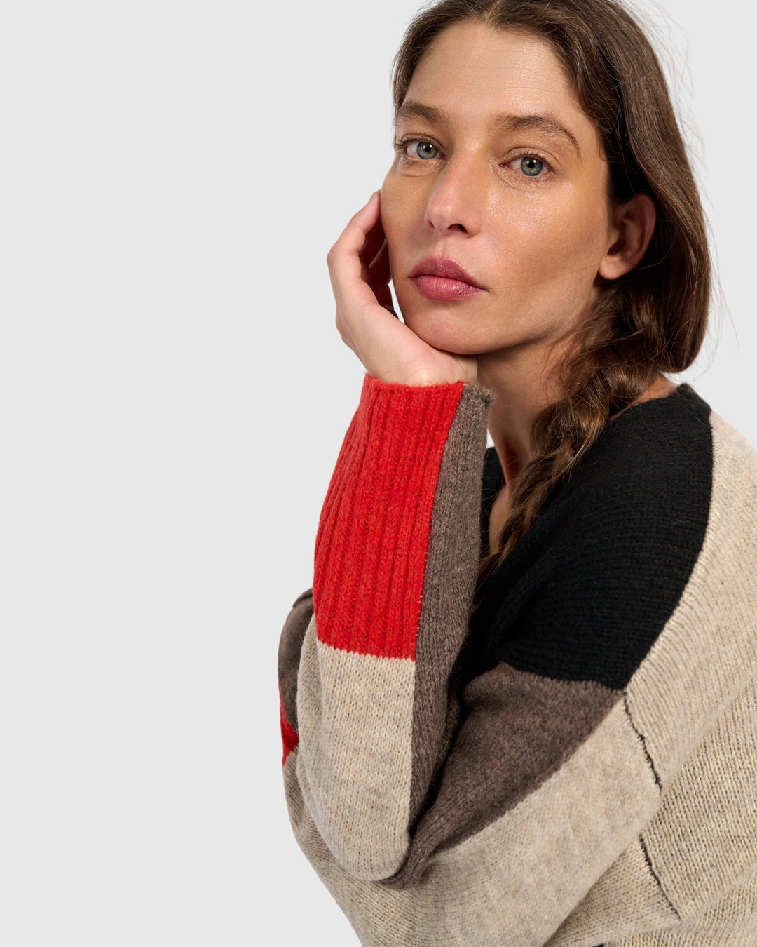 Finch Cardigan, Black/Hazelnut