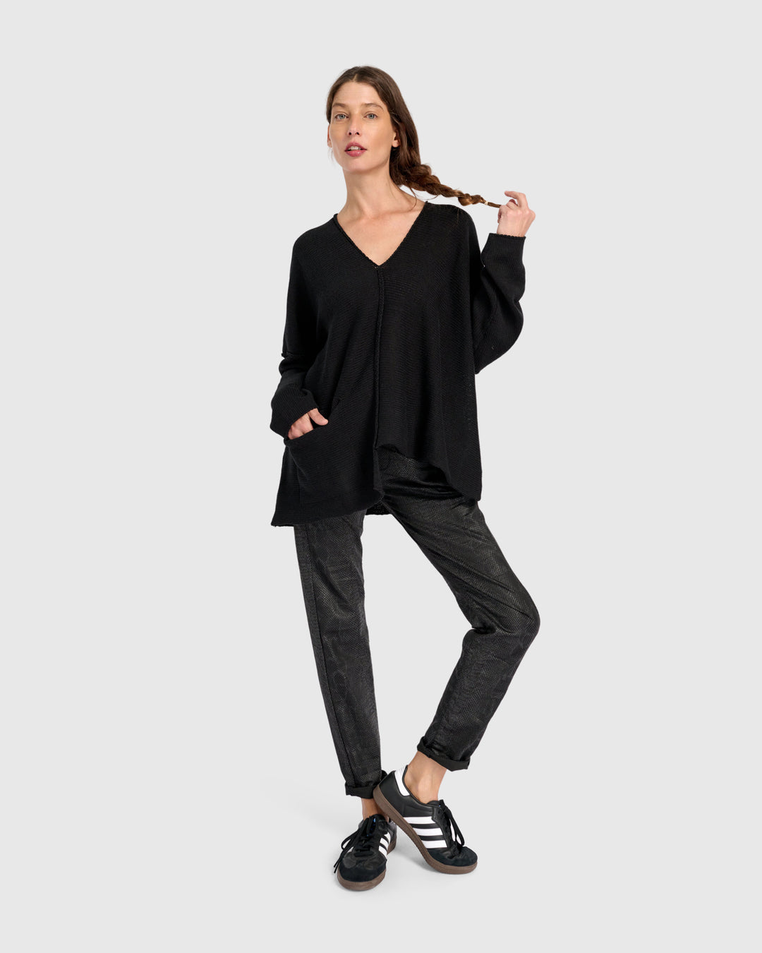 Bliss Slouchy Sweater, Black