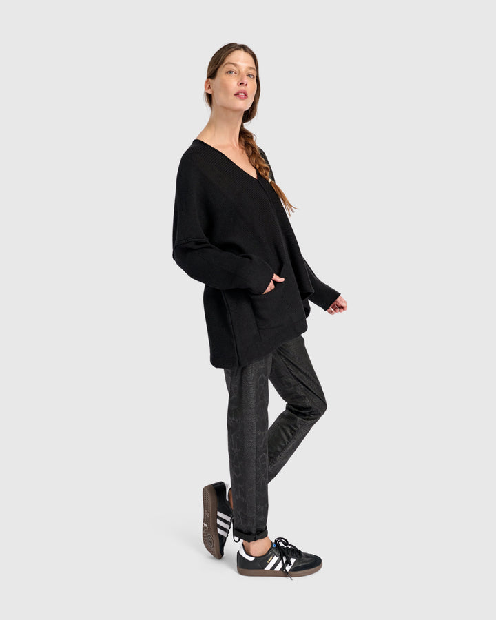 Bliss Slouchy Sweater, Black