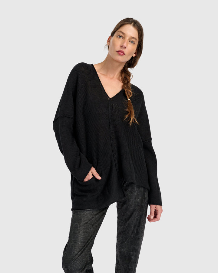 Bliss Slouchy Sweater, Black