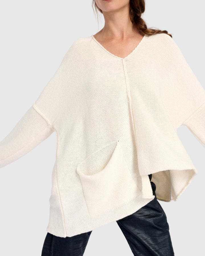 Bliss Slouchy Sweater, Cream