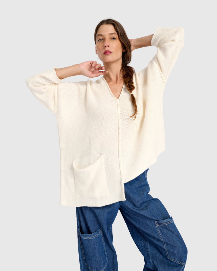 Bliss Slouchy Sweater, Cream