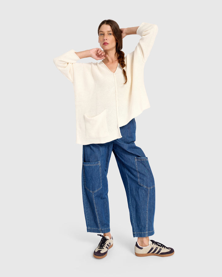 Bliss Slouchy Sweater, Cream