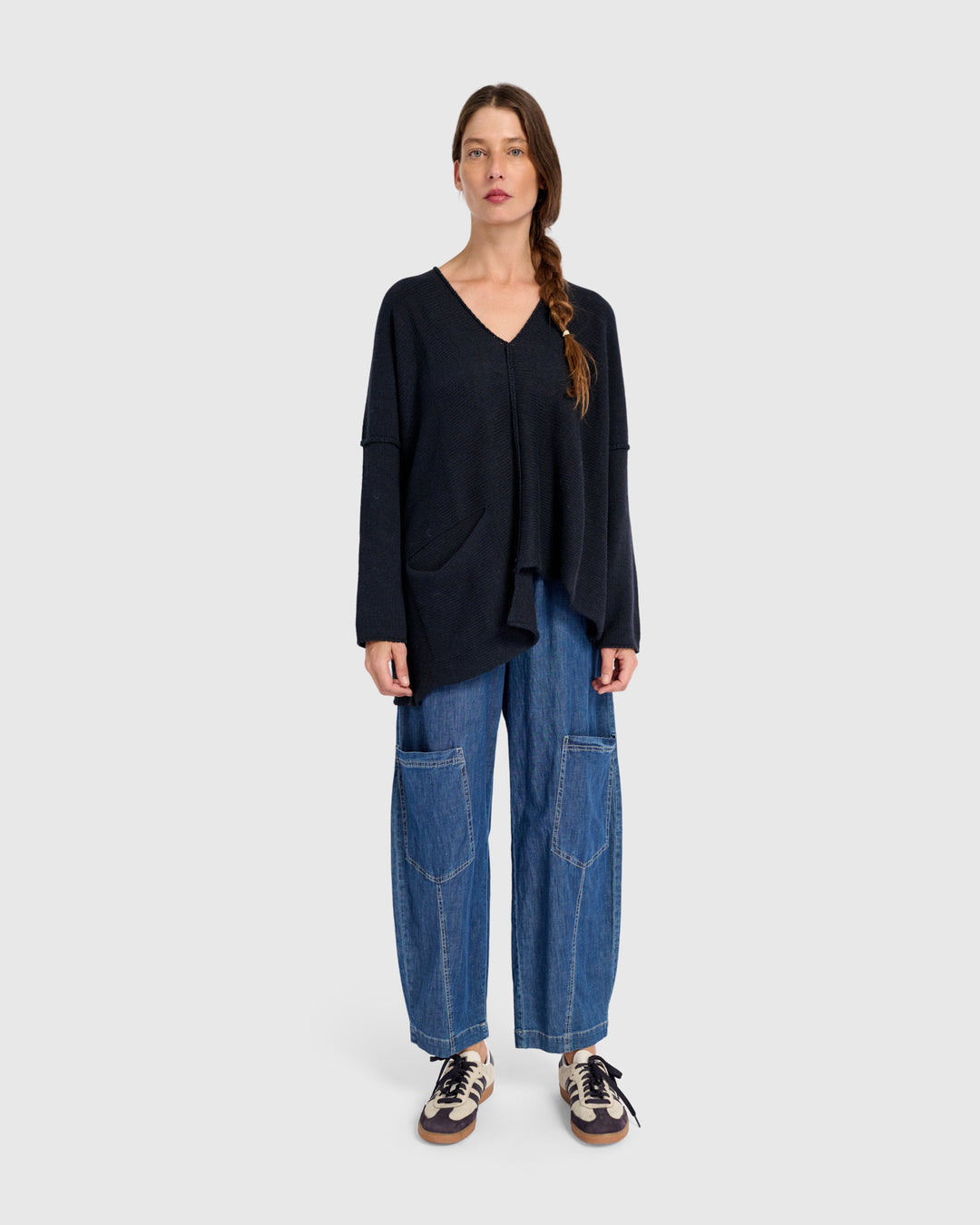 Bliss Slouchy Sweater, Navy